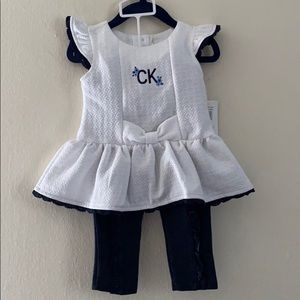 NWT Calvin Klein Jeans Peplum Top and leggings